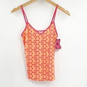 Y2k Vintage Xhilaration  Semi Sheer Polka Dot Bold Cami Tank Top Size Large NWT